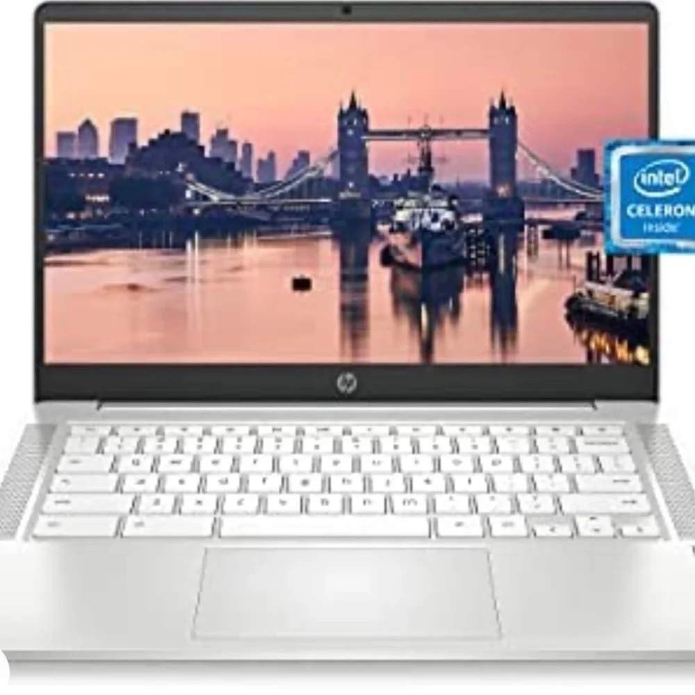 HP Chromebook 14 Laptop, Intel Celeron N4000 Processor, 4 GB RAM, 32 GB eMMC.